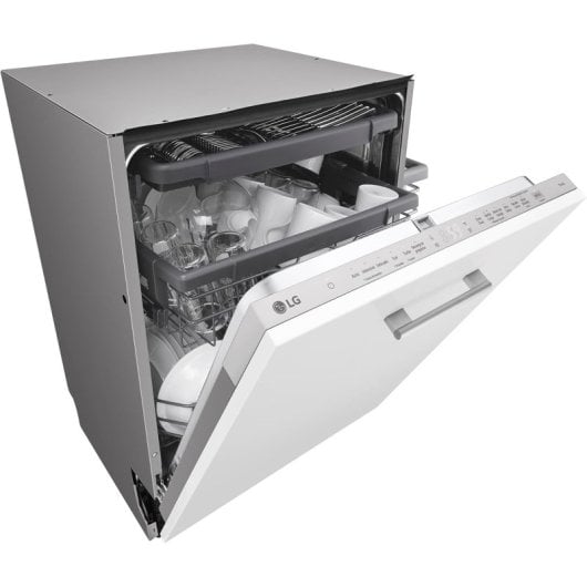 Máquina de lavar loiça de encastrar em aço inoxidável LG DB243TX QuadWash EasyRack Wi-Fi 14L