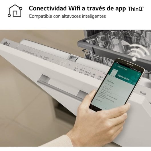 Máquina de lavar loiça de encastrar em aço inoxidável LG DB243TX QuadWash EasyRack Wi-Fi 14L