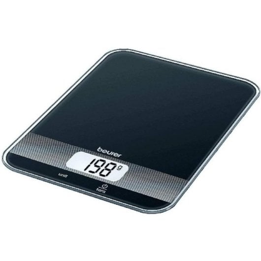 Báscula de cocina Beurer KS19 Black 5kg cristal ultra-plano LCD función tara negro