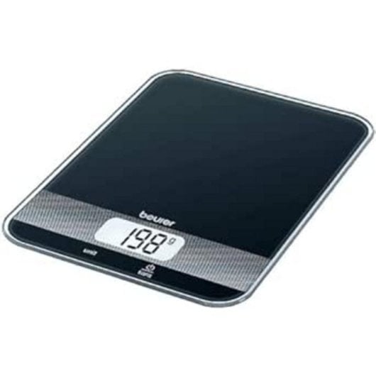 Báscula de cocina Beurer KS19 Black 5kg cristal ultra-plano LCD función tara negro