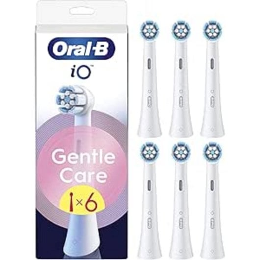 Oral-B iO Gentle Care Ersatzbürstenkopf, 6 Stück, weich, speziell für empfindliches Zahnfleisch