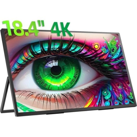 Uperfect Monitor portátil 4K 18" IPS UHD Soporte VESA Plug and Play USB-C HDMI Compatible Multidispositivo