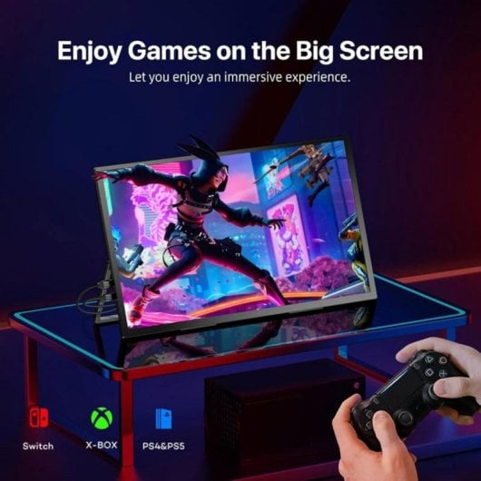 Uperfect Monitor portátil 4K 18" IPS UHD Soporte VESA Plug and Play USB-C HDMI Compatible Multidispositivo