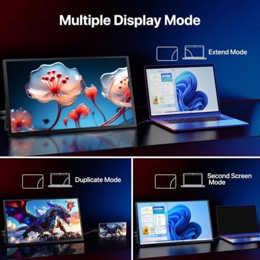 Uperfect Monitor portátil 4K 18" IPS UHD Soporte VESA Plug and Play USB-C HDMI Compatible Multidispositivo
