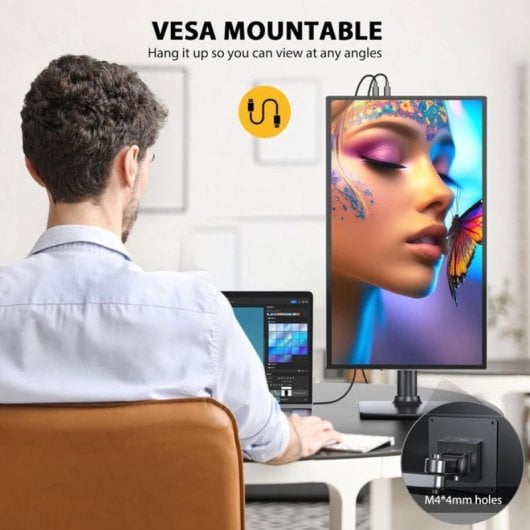 Monitor táctil UPERFECT 18.5” FHD 120Hz 10 puntos Type-C Mini HDMI VESA funda incluida