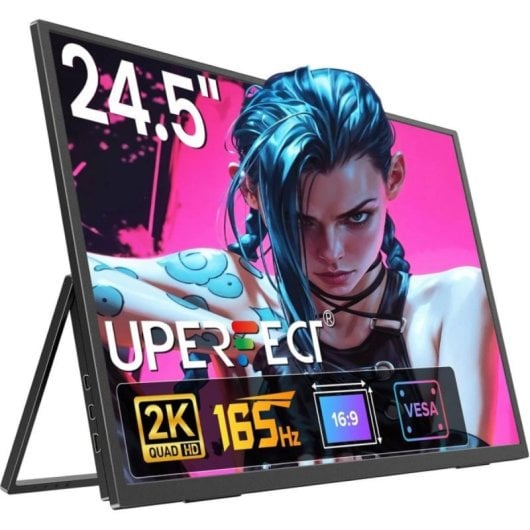 UPERFECT-Monitor 24,5 Zoll IPS QHD 165 Hz 1 ms FreeSync USB-C/Mini-HDMI VESA-Unterstützung