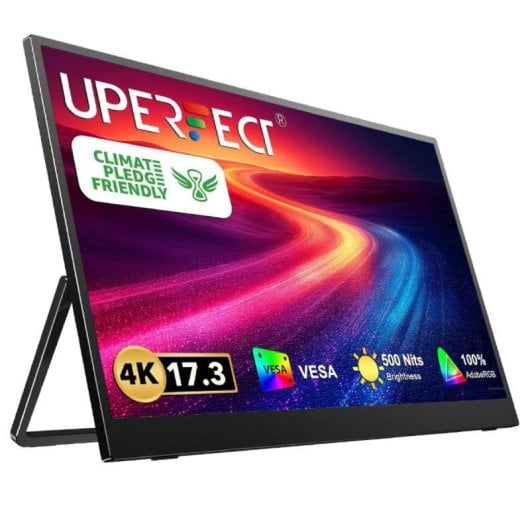 UPERFECT 17,3" 4K UHD IPS 3840x2160 500 Nits FreeSync HDR 100 % sRGB tragbarer Monitor