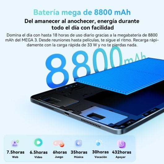 Blackview Mega 3 12GB/256GB, MTK G100, 2,5K 12,1 Zoll größer
