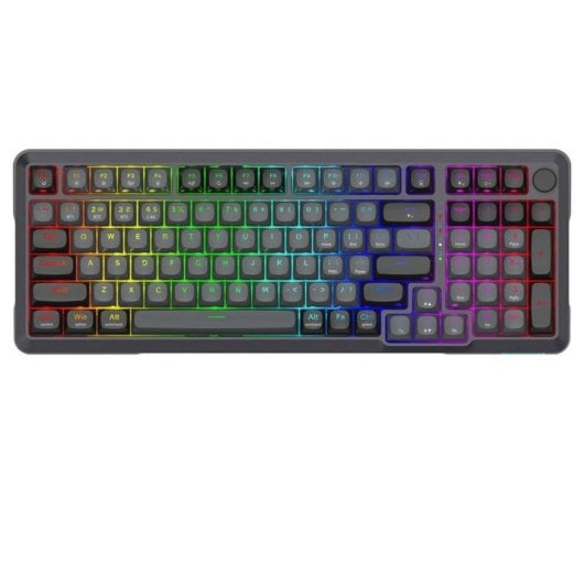 Redragon K688GB-RGB-PRO Teclado 98 Teclas RGB Hot-Swap Bluetooth/2.4G com Controlo de Volume Preto
