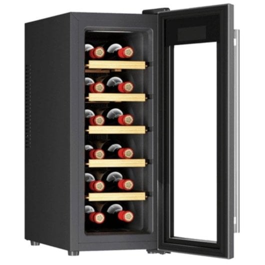 Enfriador de vino Cecotec 1270 termoeléctrico 12 botellas control táctil acero