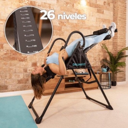 Banco de inversión Cecotec Drumfit Inversion 1800 plegable altura ajustable seguridad pro