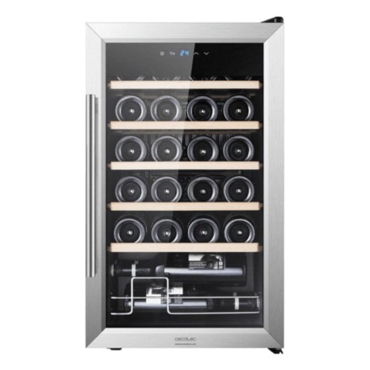 Cecotec Nevera de Vino 00125 Independiente 24 Botellas Acero Inoxydable