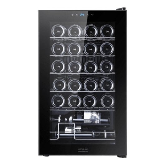 Nevera de vino Cecotec 00124 24 botellas compresor control táctil bajo ruido negro