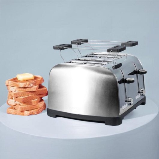 Tostador vertical Cecotec 04828 1700 W 4 rebanadas acero inoxidable