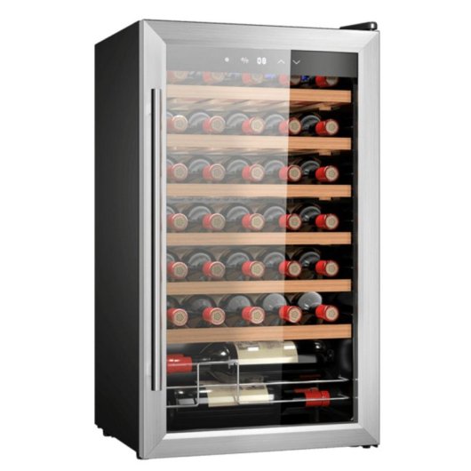 Bolero GrandSommelier 34030 Inox Vinoteca 34 Bouteilles avec Système Compresseur