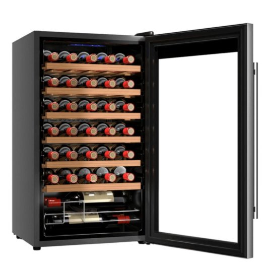 Bolero GrandSommelier 34030 Inox Vinoteca 34 Bouteilles avec Système Compresseur