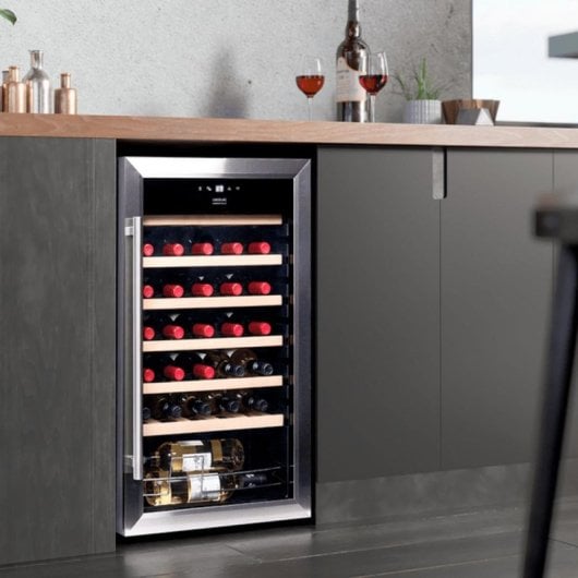 Bolero GrandSommelier 34030 Inox Vinoteca 34 Bouteilles avec Système Compresseur