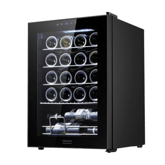 Weinkühler Cecotec 00122 GrandSommelier 2050 Black Compressor 20 Flaschen Touch Panel leise Schwarz