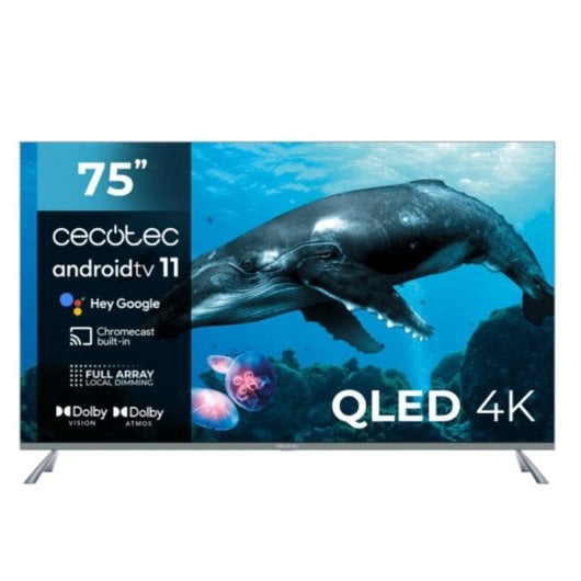 TV Cecotec QLED VQU30075+S 75" 4K Ultra HD Full Array HDMI 2.1 Dolby Vision Android TV