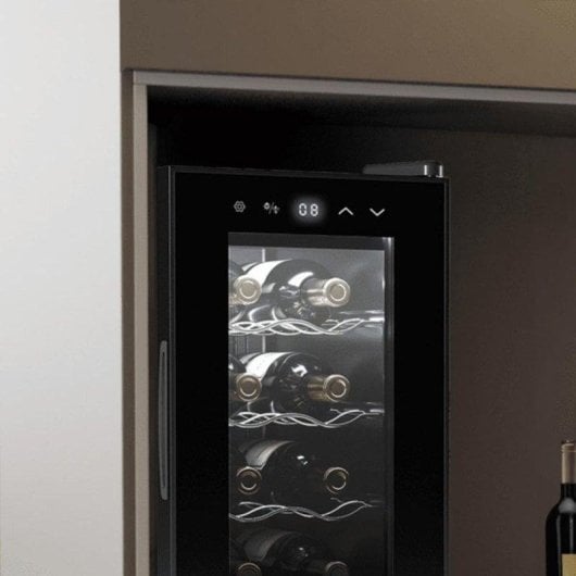 Weinkühler Cecotec GrandSommelier 830 CoolCrystal 8 Flaschen Touch LED Schwarz