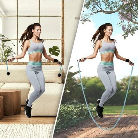 Corda para Saltar Cecotec 07196 Inteligente Bluetooth LED PVC 3m 2x30cm App