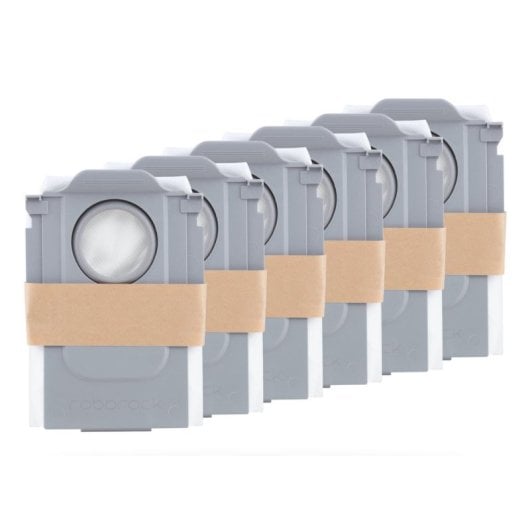 Bolsa para polvo Roborock RRDE-CDYCX0-QREVO-06 Gris Pack 6 unidades S8 MaxV Ultra Q Revo