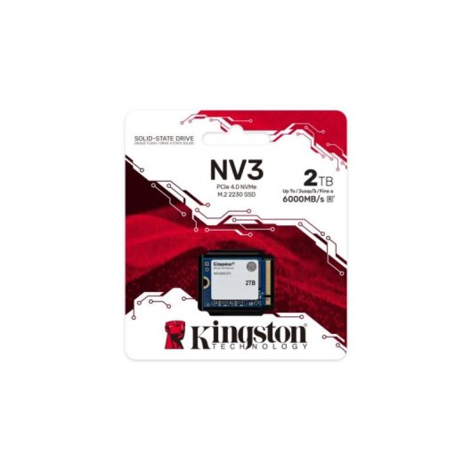 SSD Kingston NV3 2 To M.2 2230 PCIe 4.0 NVMe 6000 MB/s