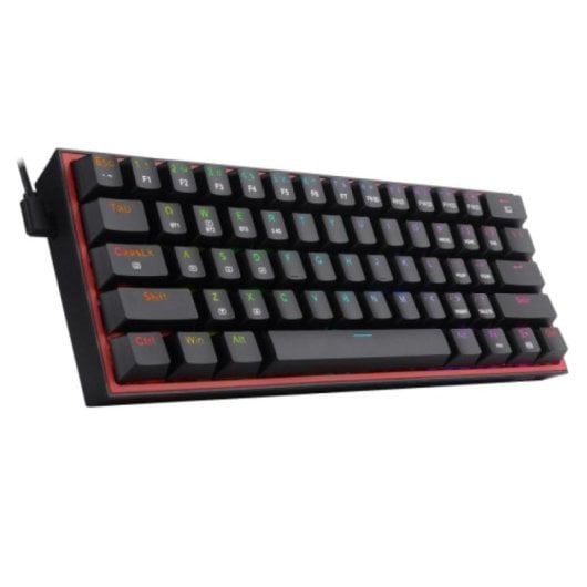 Redragon K616-RGB FIZZ PRO Teclado Mecânico RGB 60% Sem Fios Bluetooth/RF 2.4GHz 61 Teclas ABS RED