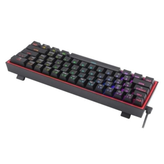 Redragon K616-RGB FIZZ PRO Teclado Mecânico RGB 60% Sem Fios Bluetooth/RF 2.4GHz 61 Teclas ABS RED