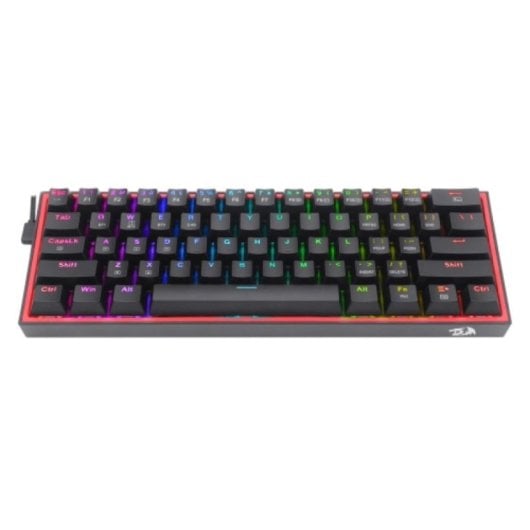 Redragon K616-RGB FIZZ PRO Teclado Mecânico RGB 60% Sem Fios Bluetooth/RF 2.4GHz 61 Teclas ABS RED