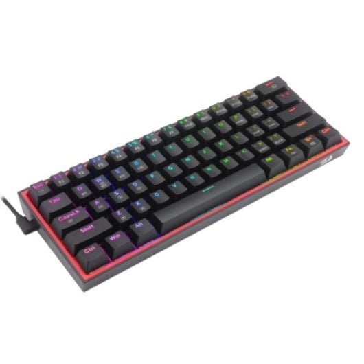Redragon K616-RGB FIZZ PRO Teclado Mecânico RGB 60% Sem Fios Bluetooth/RF 2.4GHz 61 Teclas ABS RED