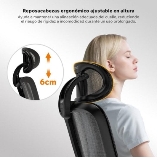 Silla ergonómica SENSE7 Neyo malla transpirable reposabrazos 3D soporte lumbar 140kg