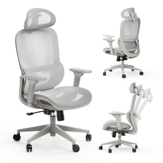 Silla ergonómica SENSE7 Neyo malla transpirable respaldo 140° reposabrazos 3D 140kg negra