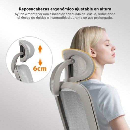 Silla ergonómica SENSE7 Neyo malla transpirable respaldo 140° reposabrazos 3D 140kg negra