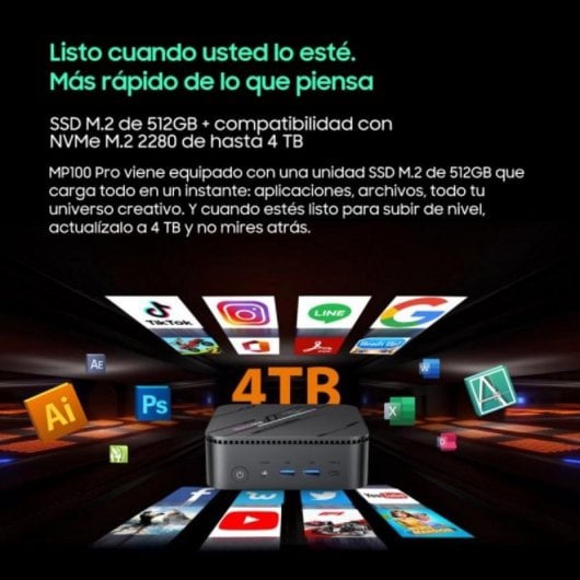 Mini PC Blackview MP100 Pro Intel Core i3-1215U 16 Go SSD 512 Go Wi-Fi 6 UHD 4K Windows 11 Pro