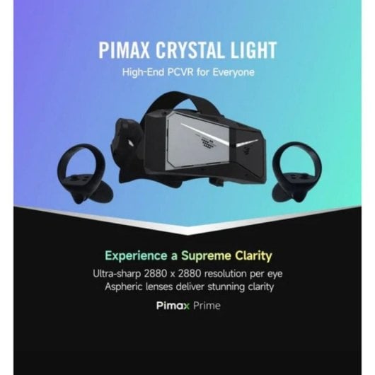 Pimax Crystal Light VR-Brille, Auflösung 2880 x 2880, 35PPD, asphärische Linsen, Inside-Out-Tracking