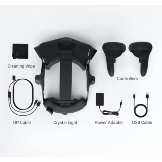Pimax Crystal Light VR-Brille, Auflösung 2880 x 2880, 35PPD, asphärische Linsen, Inside-Out-Tracking