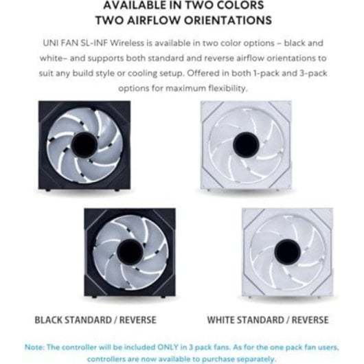 Ventilateur Lian Li Uni Fan SL-Infinity Wireless Reverse RGB 12cm Noir