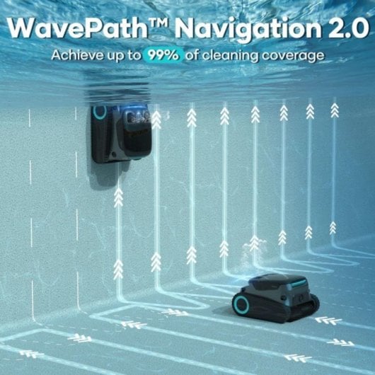 Robot de Limpeza de Piscinas Aiper Scuba S1 Pro Sem Fios lagartas WaveLine filtragem avançada