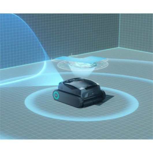 Aiper Scuba X1 Pro Poolreinigungsroboter mit OmniSense+ Ultraschalltechnologie und Doppelfilterung.