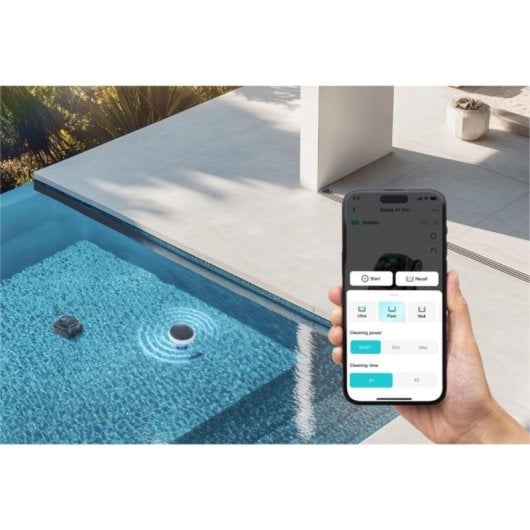 Aiper Scuba X1 Pro Poolreinigungsroboter mit OmniSense+ Ultraschalltechnologie und Doppelfilterung.