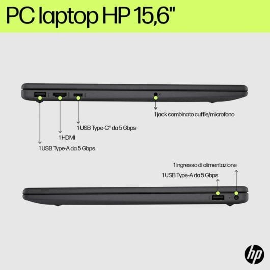 Computer portatile HP 15-fd0082nl Argento 16GB DDR4 SSD 1TB Intel i5-1334U Full HD