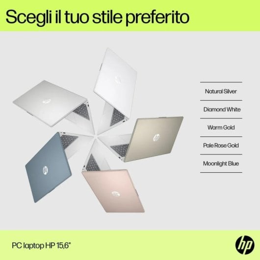 Computer portatile HP 15-fd0082nl Argento 16GB DDR4 SSD 1TB Intel i5-1334U Full HD