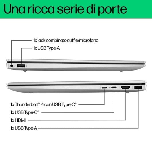 Computer portatile HP Pavilion Plus 14-ew0015nl Intel Core i7-1355U 16GB RAM 1TB SSD Argento
