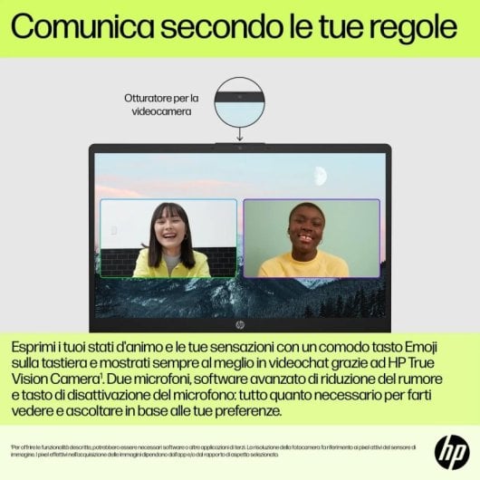 Portatile HP 15-fd0077nl Argento i7-1255U 16GB 512GB SSD Full HD Windows 11