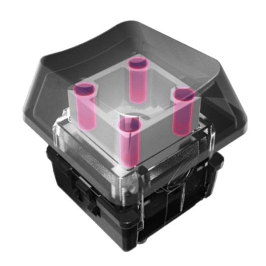 Keycap ASUS ROG RX PBT Set Negro 250g perfil medio máxima durabilidad compatibilidad RX Switch