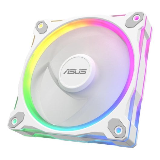 Ventilateur ASUS Prime MR120 Blanc ARGB Reverse 120mm, 1 ventilateur, Multicolore