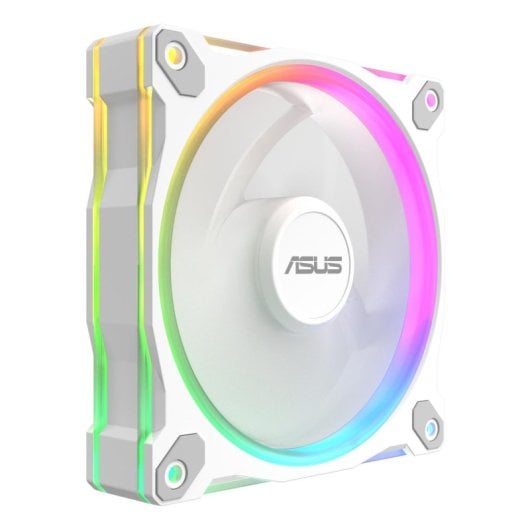 Ventilateur ASUS Prime MR120 Blanc ARGB 12 cm, Paliers à manchon, RGB Multi