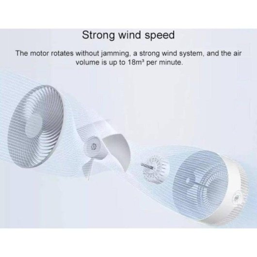 Ventoinha de Sobremesa Xiaomi Smart Desktop Air Circulation Fan 18W 100 Velocidades Silenciosa Wi-Fi