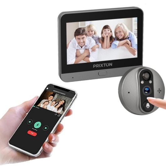 Visor WiFi Smart Guard DV50 160º 1080p PIR Visão Noturna Audio Bidirecional 5000mAh SD 64GB